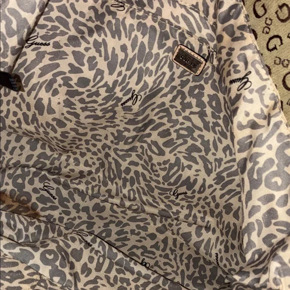Guess Brown and Tan Logo Tote Bag - Picture 5 of 10